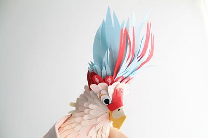 Sculptures de papier d'oiseaux réalistes par Diana Beltran Herrera, Yatzer