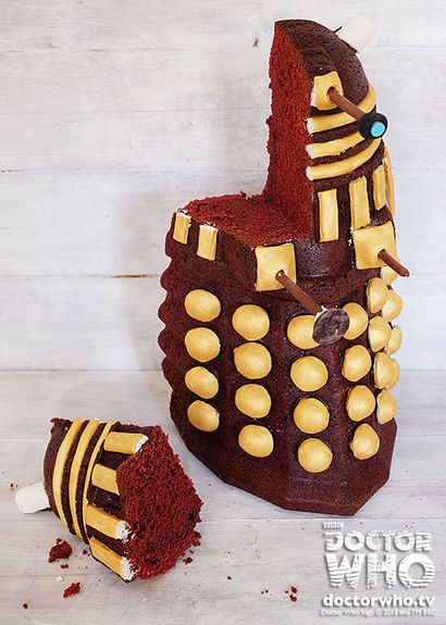 Recette pour un gâteau de velours rouge Dalek, articles, Doctor Who