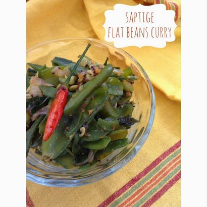 Recette pour Saptige (Avare chikadi haricots plats) Recette pour Saptige