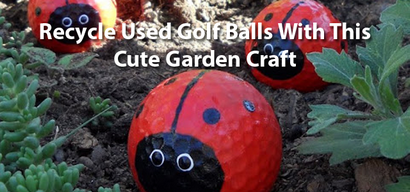 Recycling von gebrauchten Golfbällen mit diesem netten Garten Kunsthandwerk, Quibids Blog