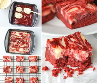 Red Velvet Cheesecake Jeannettes, velours rouge Brownies Recette