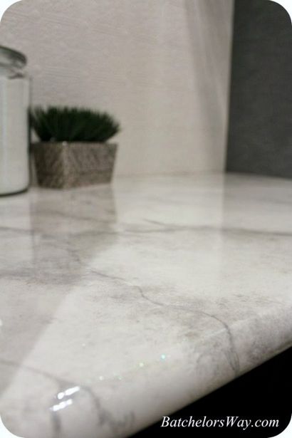 Remodelaholic, $ 30 Countertops Faux marbre bricolage