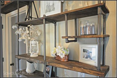 Remodelaholic, Bauen Sie ein Budget Freundlich Industrie Shelf Mit PVC-Rohr