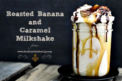 Rôti banane et caramel Milkshake
