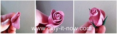 Rose Lehm-Blumen-DIY ohne Cutter