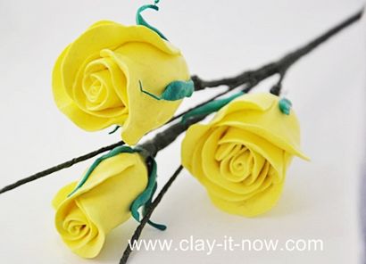 Rose Lehm-Blumen-DIY ohne Cutter