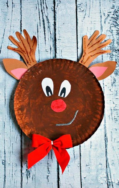 Rudolph Reindeer Pappteller Craft - Easy Peasy und Fun