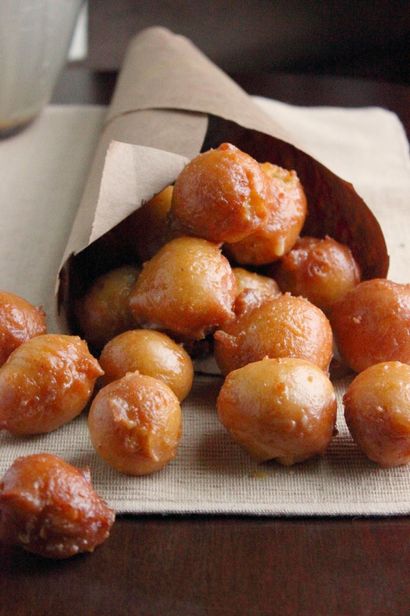 Gesalzene Karamell Glasierte Donut Holes, Brown Sugar