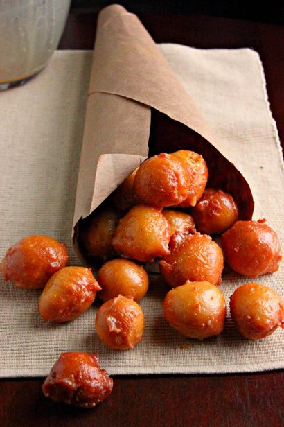 Gesalzene Karamell Glasierte Donut Holes, Brown Sugar