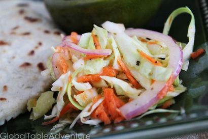 El Salvador Pickled salade de chou, curtido, Global Table Aventure