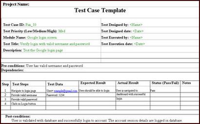 Exemple de cas de test modèle avec exemples Télécharger - Software Testing Aide