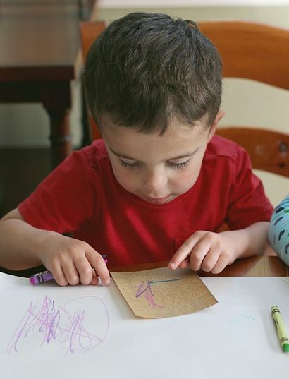Papier de verre et d'art pour les enfants Crayon - Buggy et Buddy