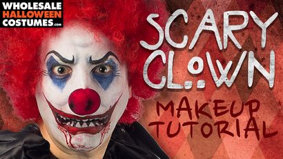 Scary Clown Make-up Tutorial, Blog Großhandel Halloween-Kostüme