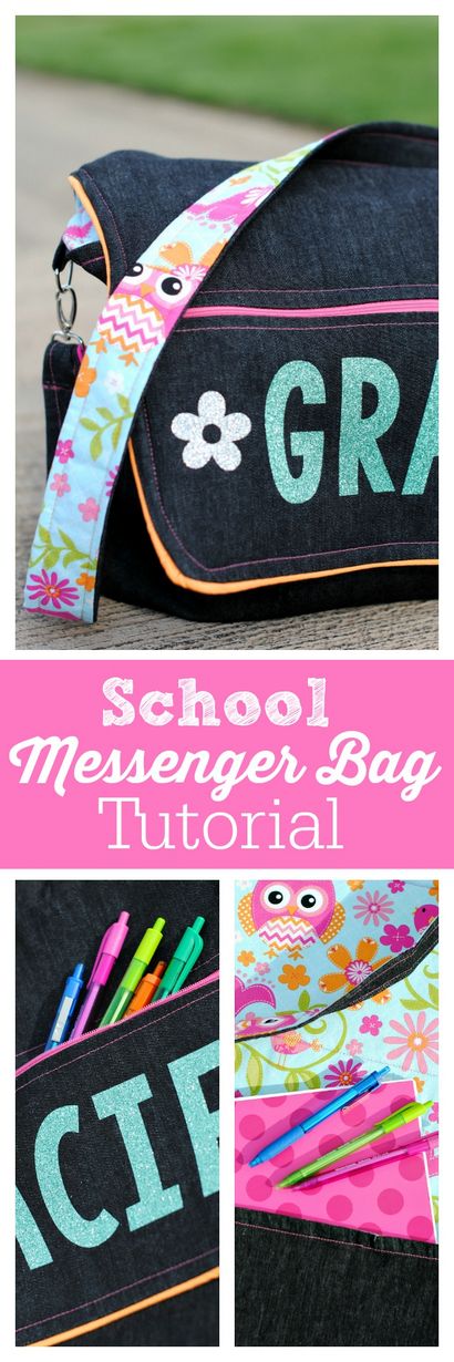 Schule Messenger Bag Tutorial - Crazy kleine Projekte