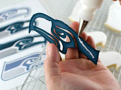 Seattle Seahawks cookies- Conseils sur Icing Sport Logos - Semi Sweet Designs