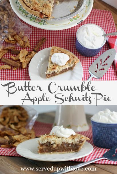 Servi avec amour au beurre d'Apple Crumble Schnitz Pie