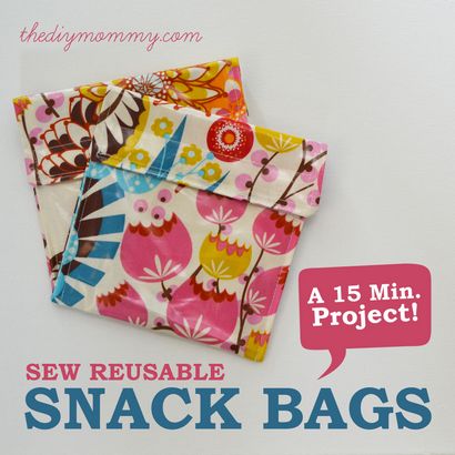 Coudre un sac réutilisable Snack de 15 minutes, le bricolage maman
