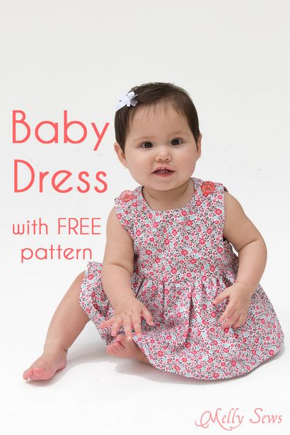 Nähen Sie ein Baby-Kleid mit FREE-Muster - Melly Sews