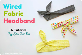 Coudre Can Do It Off Frappez! Magasin Inspiré Tutoriel Wired Bandeau Tissu