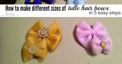 Shambray Tulle Bows cheveux pour les filles