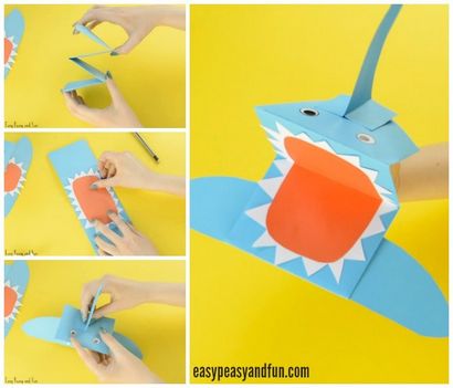 Shark Papierhandpuppe - Easy Peasy und Fun