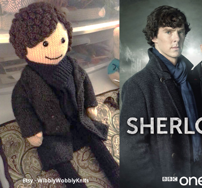 Sherlock Knit Doll, Wibbly Wobbly Knits