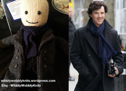 Sherlock Knit Doll, Wibbly Wobbly Knits