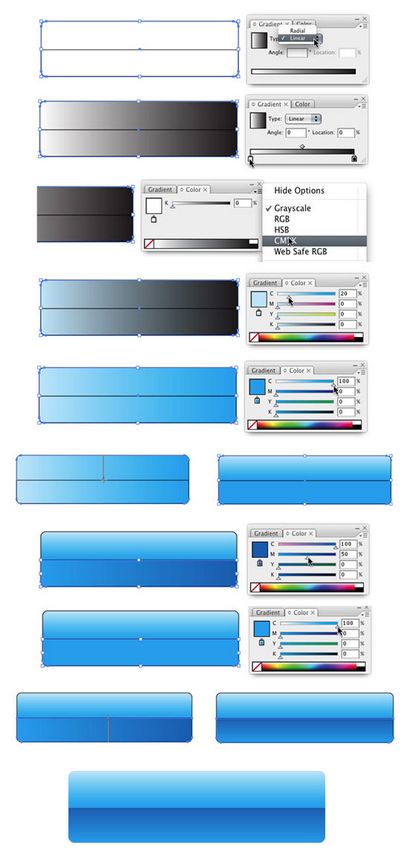 Boutons brillants sans Blends ou Transparents dans Illustrator