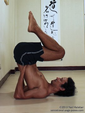 L'utilisation d'un mur Shoulderstand