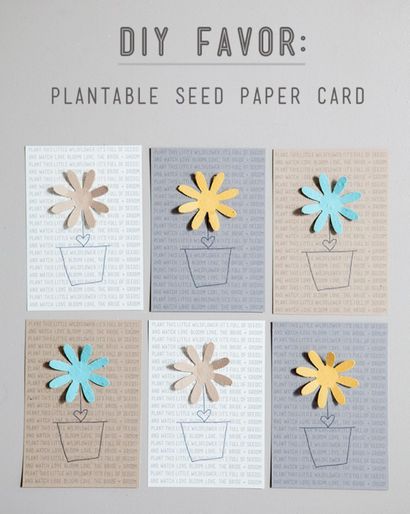 Einfache DIY, pflanzbar Seed Papier Favor - Etwas Türkis