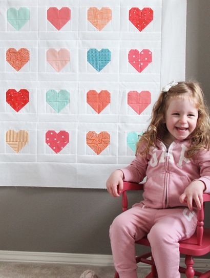 Quilt simple coeur, Cluck Cluck Sew (simple) Simple coeur Quilt, Cluck Cluck Sew