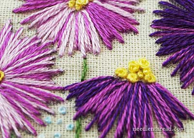 Simple est bon Fleurs Point droit (comment faire o'leary stitch) Simple est bon point droit Fleurs