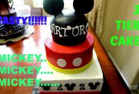 Einfache Mickey Mouse Birthday Cake wie man es machen