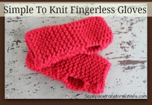 Simple à Gants en tricot Fingerless