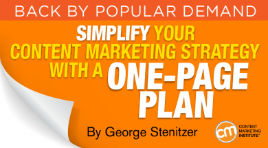 Simplifiez votre contenu stratégie marketing avec un plan One-page