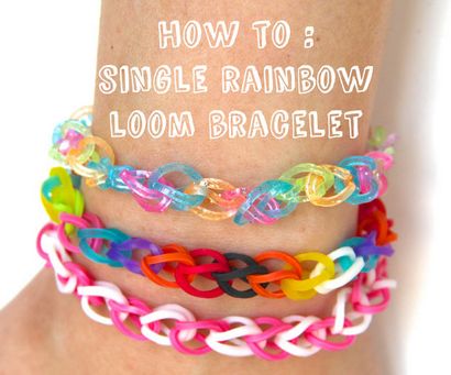 Single-Regenbogen-Loom-Armband 5 Schritte (mit Bildern)