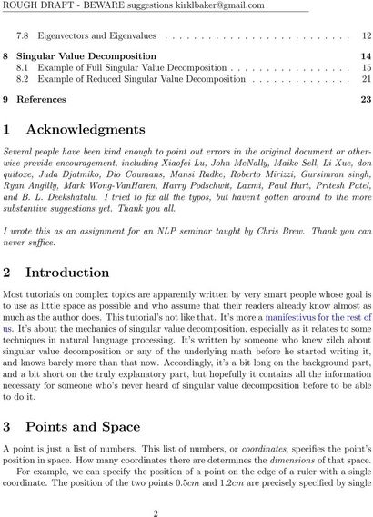 Valeur de décomposition Tutoriel Singulier