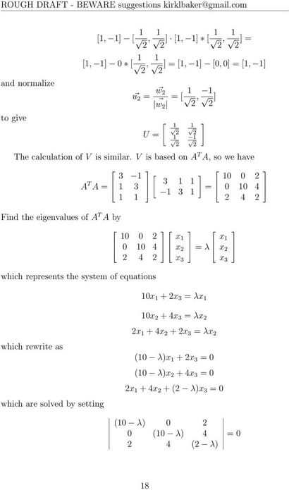 Valeur de décomposition Tutoriel Singulier