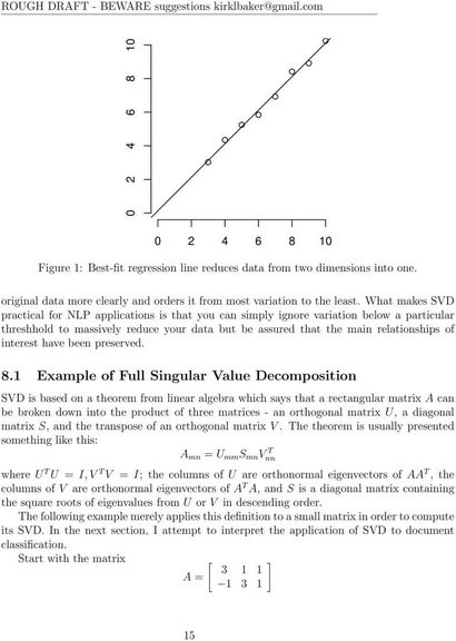 Valeur de décomposition Tutoriel Singulier