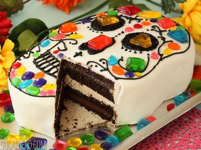 Schädel-Kuchen für Dia de los Muertos