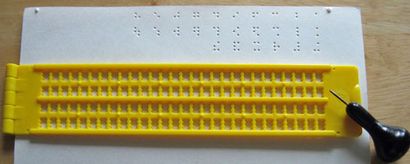 Slate und Stylus - Louis Braille SchoolLouis Braille-Schule