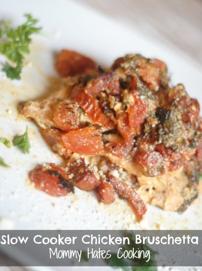 Slow Cooker Hähnchen Bruschetta - Mommy Hates Kochen