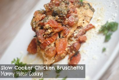 Slow Cooker Hähnchen Bruschetta - Mommy Hates Kochen