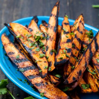 Smokey Grilled Sweet Potato Wedges, Good Life Essen