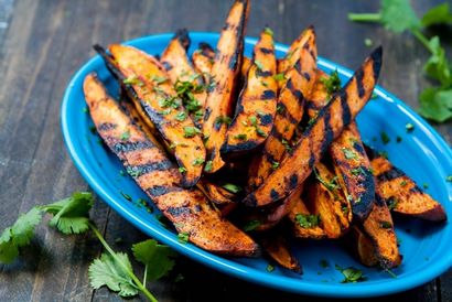 Smokey Grilled Sweet Potato Wedges, Good Life Essen