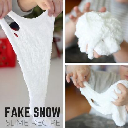 Schnee Teig Slime Stretchy Slime Rezept Sensorische Spielen