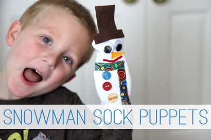 Schneemann-Socken-Marionette Craft, Leben Your Way