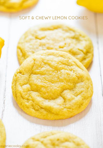 Doux et Chewy citron Cookies - Averie Cooks