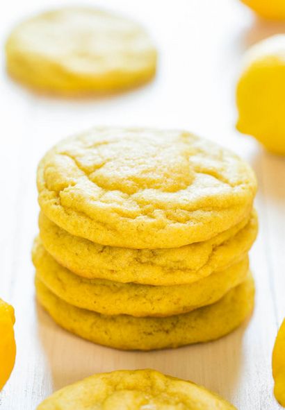 Doux et Chewy citron Cookies - Averie Cooks