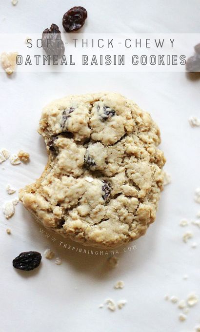 Doux - Chewy Cookie Recette avoine et aux raisins - Mama épinglage